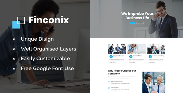 Finconix - Corporate & Financial Business HTML5 Template