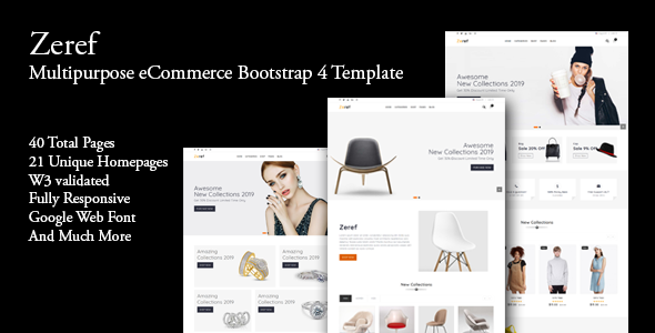 Zeref - Multipurpose eCommerce Bootstrap4 Template