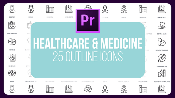 Healthcare And Medicine - Thin Line Icons (MOGRT)
