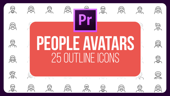 People Avatar - Thin Line Icons (MOGRT)