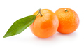 Two tangerines oranges fruit isolated on white background - PhotoDune Item for Sale