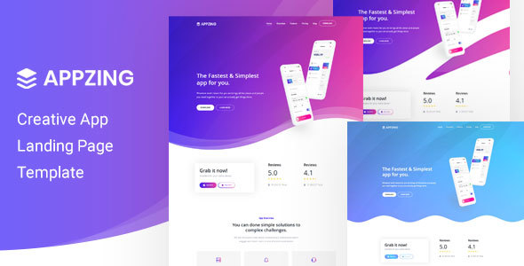 Appzing - App Landing Page