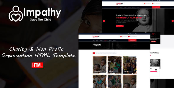 Impathy - Nonprofit, Donation, Charity HTML5 Template