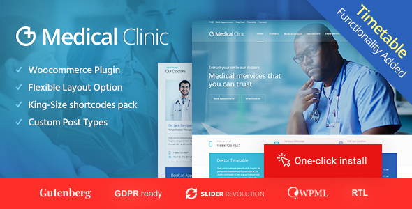 Medical Clinic – Doctor and Hospital Health WordPress Theme