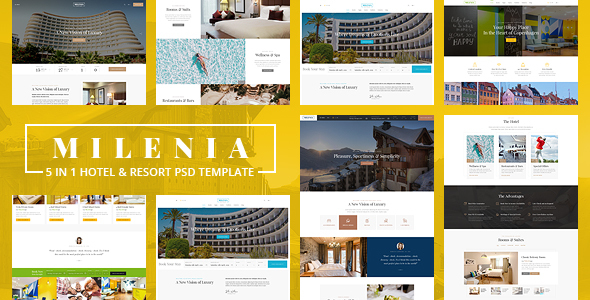 Milenia - Hotel & Resort PSD Template