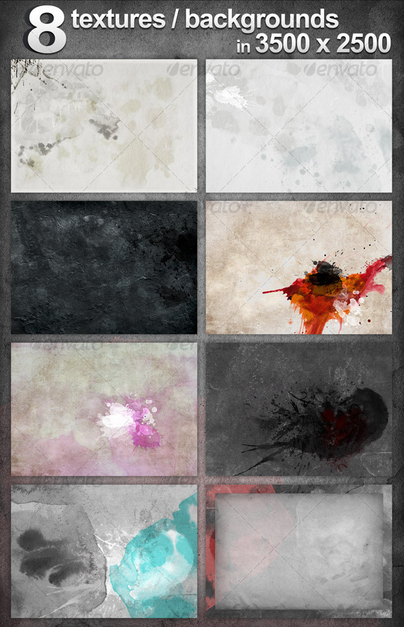 8 Dirty Backgrounds / Textures