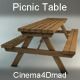 Picnic table / Bench cinema 4D - 3DOcean Item for Sale