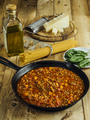 Table with traditional spaghetti bolognese ingredients - PhotoDune Item for Sale