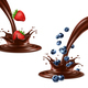 Strawberry and Blueberry Splashing in Chocolate - GraphicRiver Item for Sale