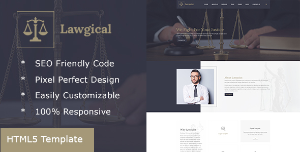 Lawgical - Lawyer & Attorney HTML5 Template