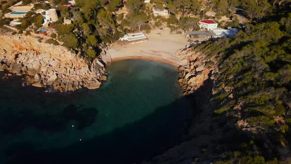 Cala Carbo beach in Ibiza, Spain