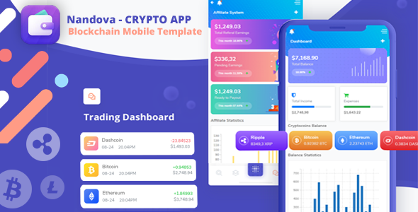 Nandova - Blockchain App & Crypto Wallet Mobile Template