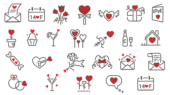 Love Icons Pack 24 in 1 alt