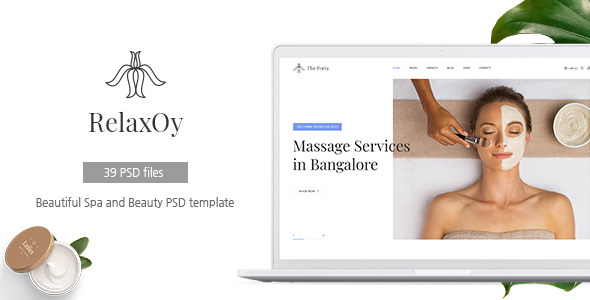 RelaxOy - Spa & Beauty PSD Template