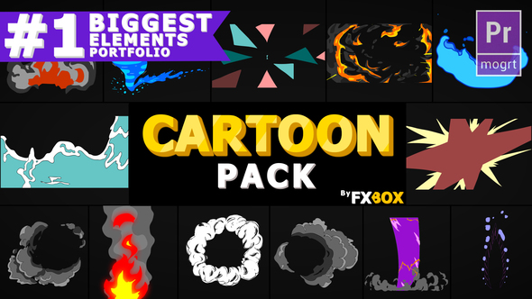 Cartoon Elements Pack | Premiere Pro MOGRT