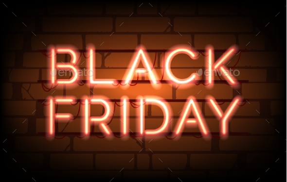 Black Friday Neon Sale Tag
