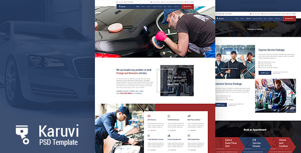 Karuvi | Mechanic, Automobile PSD Template