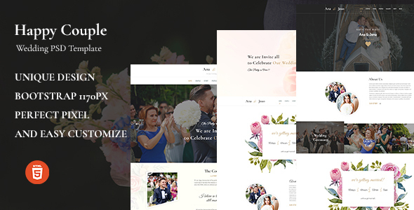Happy Couple - Wedding HTML5 Template