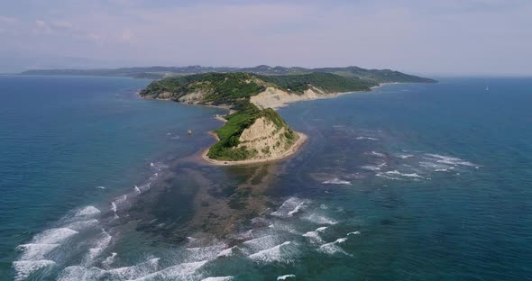 Flying Backwards From the Cape of Rodon Aerial