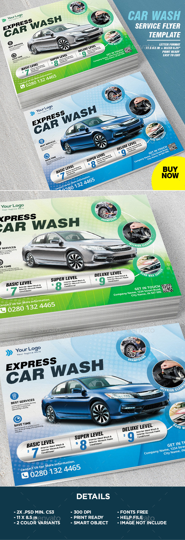 Car Wash Service Flyer Template