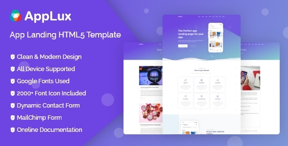 Applux - App Landing Template