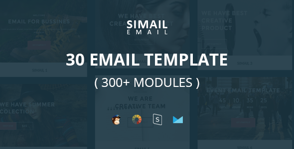 SIMAIL – 30 Email Template (300+ Modules) + Stampready Builder