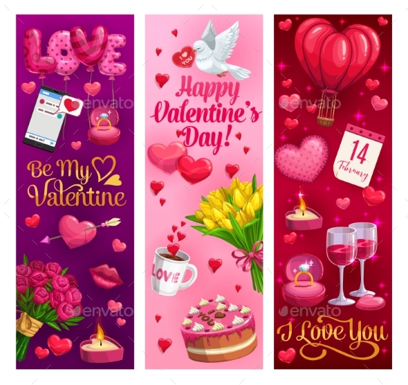Valentines Day Hearts and Romantic Holiday Gifts