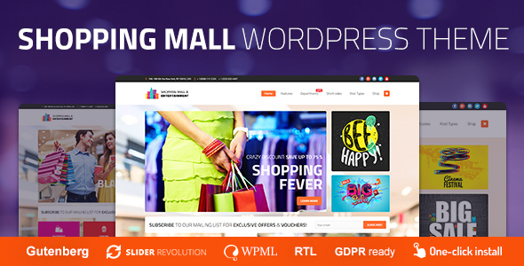 Centrum handlowe - centrum rozrywki i motyw biznesowy WordPress