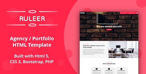 Ruleer - Agency / Portfolio HTML Template