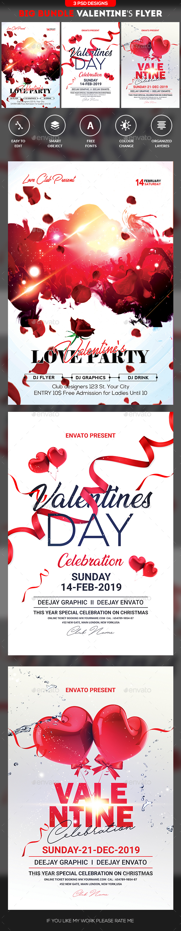 Valentines Day Flyer Bundle