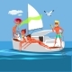 Friends Having Fun on Sunny Summer Day - GraphicRiver Item for Sale