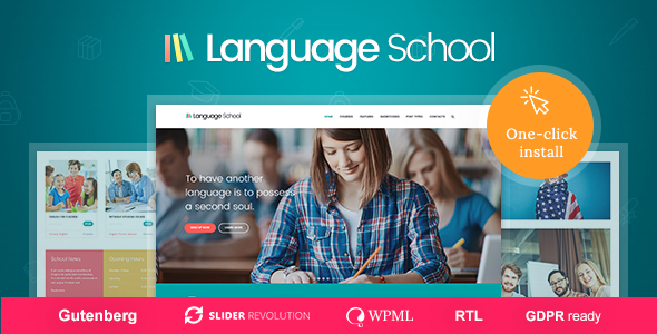 Language School – Courses & Learning Management System Education WordPress Theme