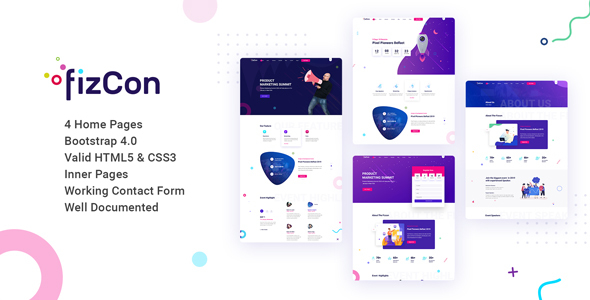 Fizcon – Event, Meeting & Conference HTML5 Template