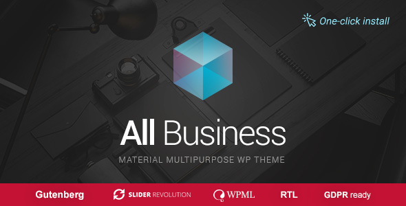 All Business – Company & Corporate Material Design WordPress Theme