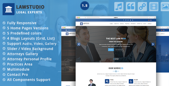LawStudio - szablon Joomla dla prawnika i kancelarii prawnej