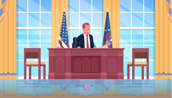 President Sitting Workplace Wooden Furniture USA