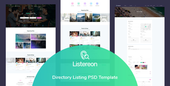 Listereon - Directory Listing PSD Template
