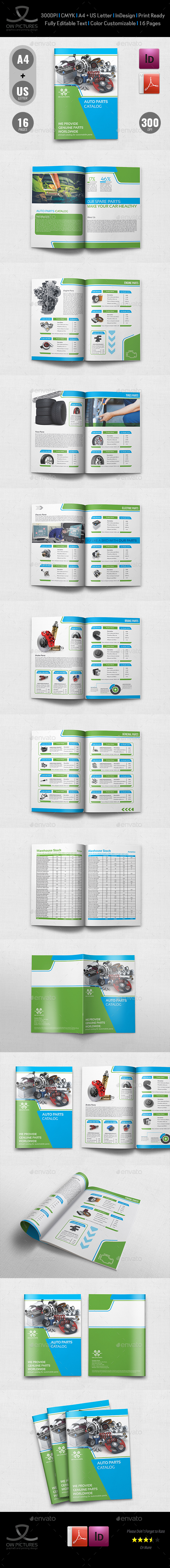 Auto Parts Catalog Brochure Template Vol.3 - 16 Pages
