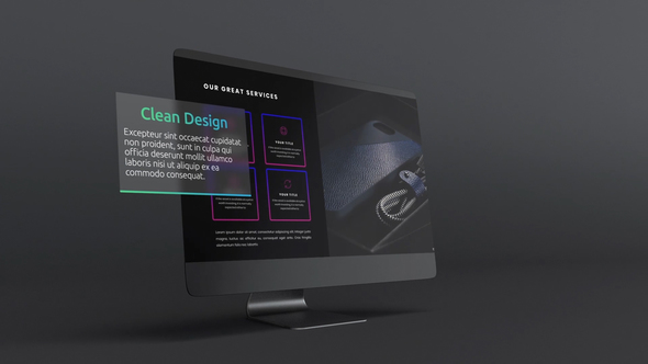 Dark Monitor Mockups alt