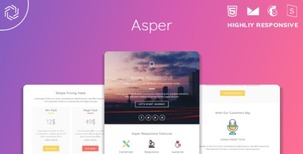 Asper Responsive Multipurpose Email Template