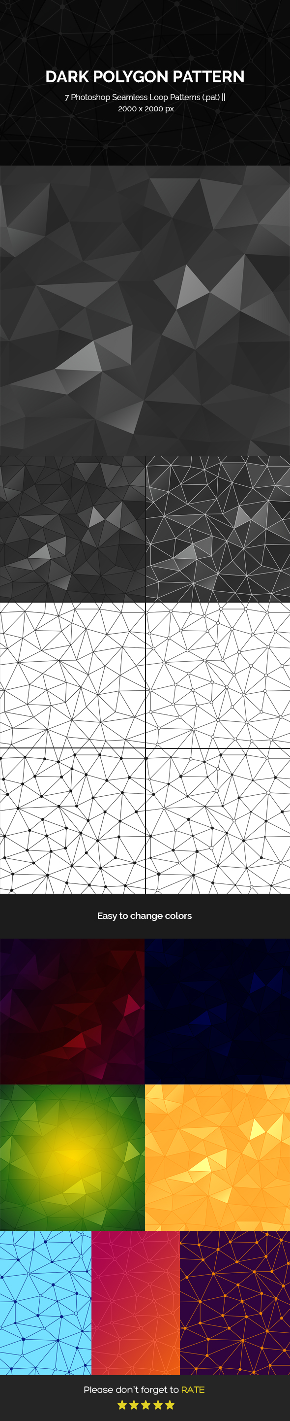 Polygon Seamless Loop Photoshop Patterns