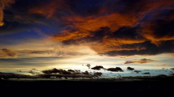 Sunset Just After Typhoon In Miyazaki, Japan