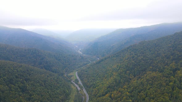 Green Carpathian Mountains in Ukraine