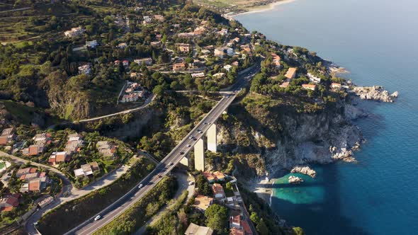 Pietragrande Cliff Near Montauro City Calabria South Italy