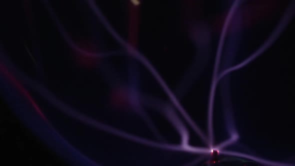 Lasers of plasma ball moving in slow motion