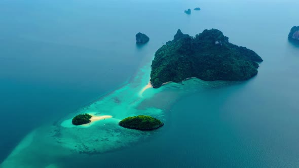 Lonely Islands On The Shore of the Andaman Sea