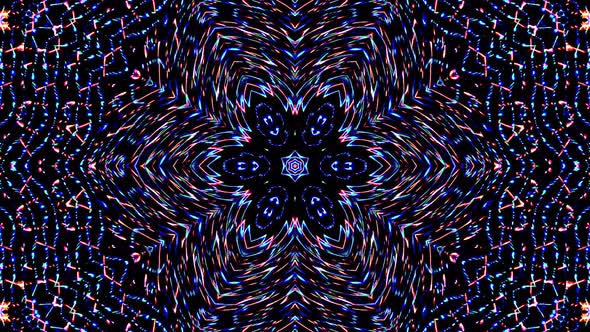 background Bright abstract light streaks set in full color kaleidoscope