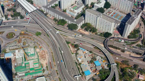 Top down view of Hong Kong