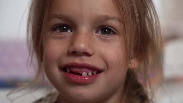 Closeup Smile of Girl