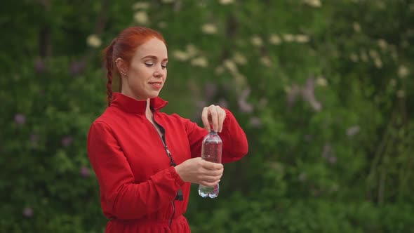 Girl Opens the Bottle